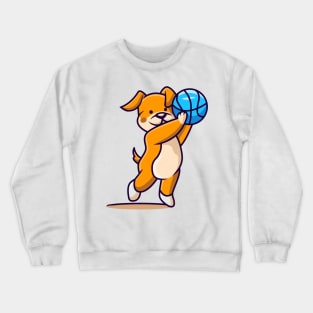 Dogs and basketball Crewneck Sweatshirt